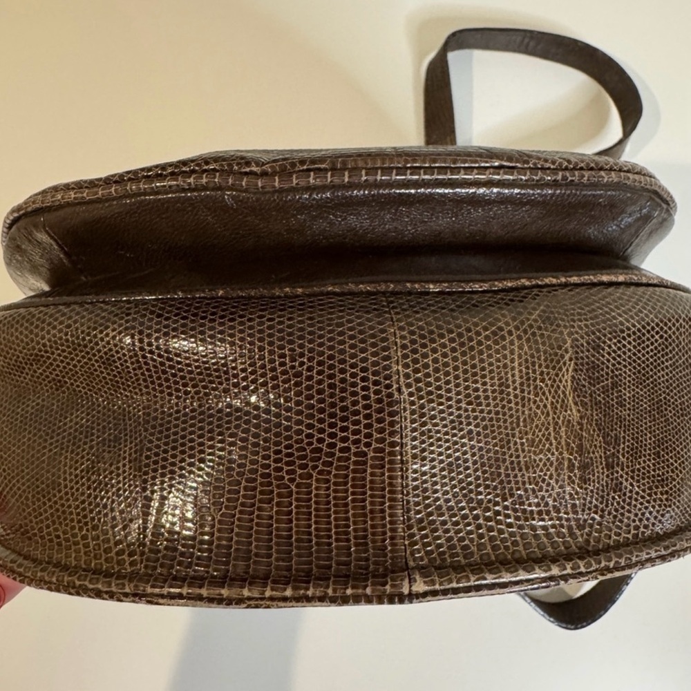 Yves Saint Laurent Vintage Lizard Leather Shoulder Bag - Picture 7 of 8